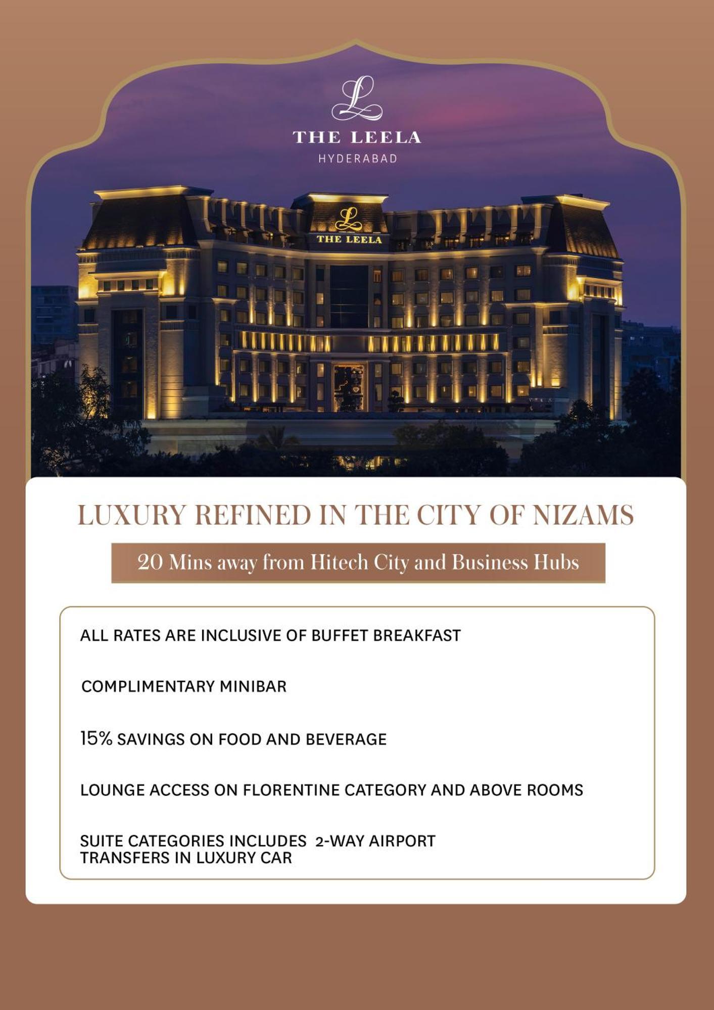 Hotel The Leela Hyderabad Banjara Hills Zewnętrze zdjęcie